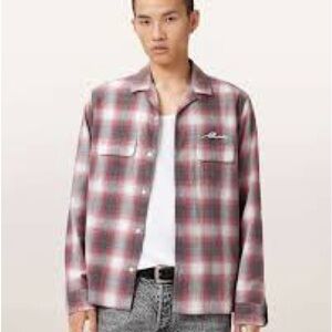 Men's Plaid Jacket - Red and Gray
